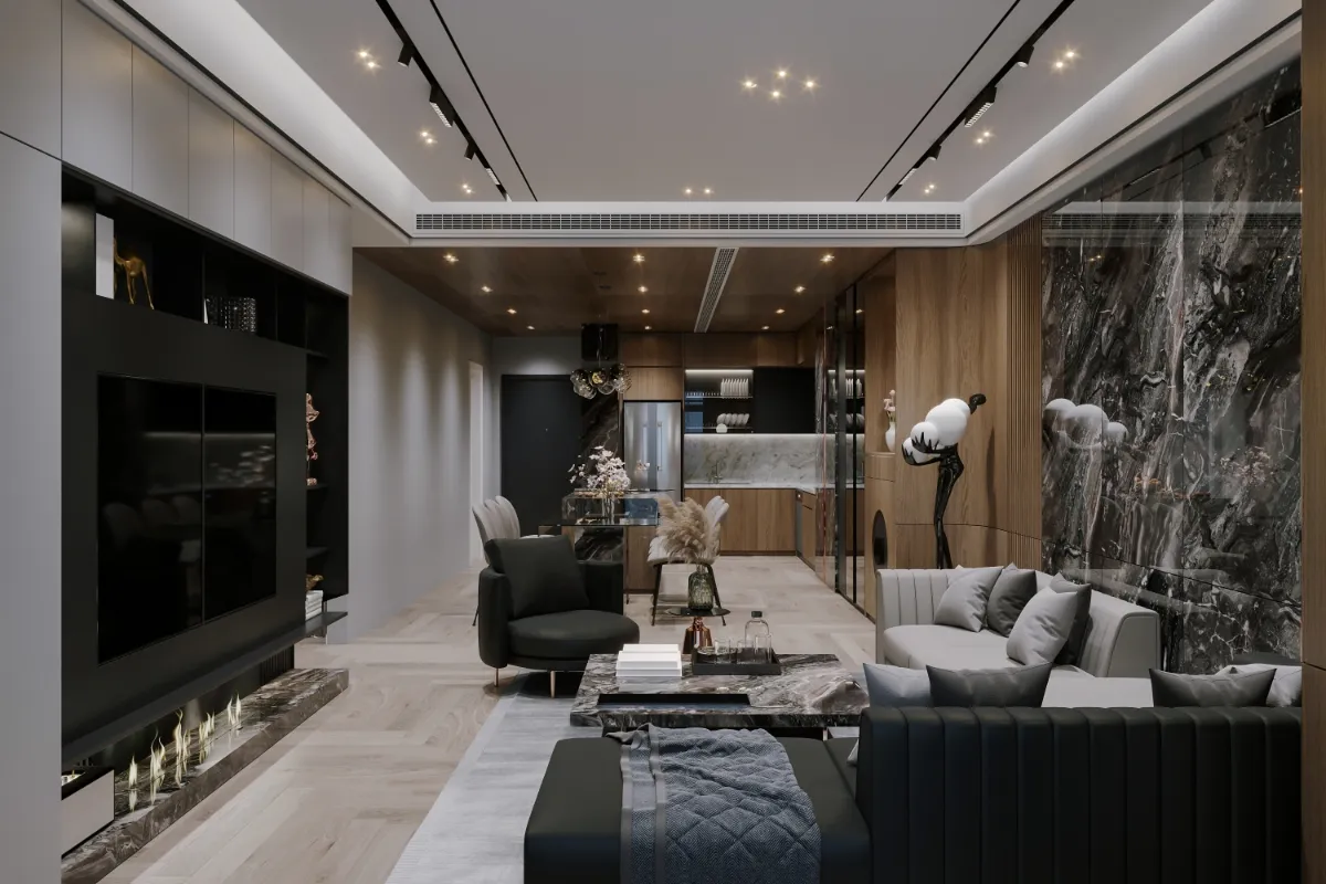 phòng khách luxury sang trọng